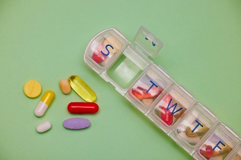 Pill box for days of the week.