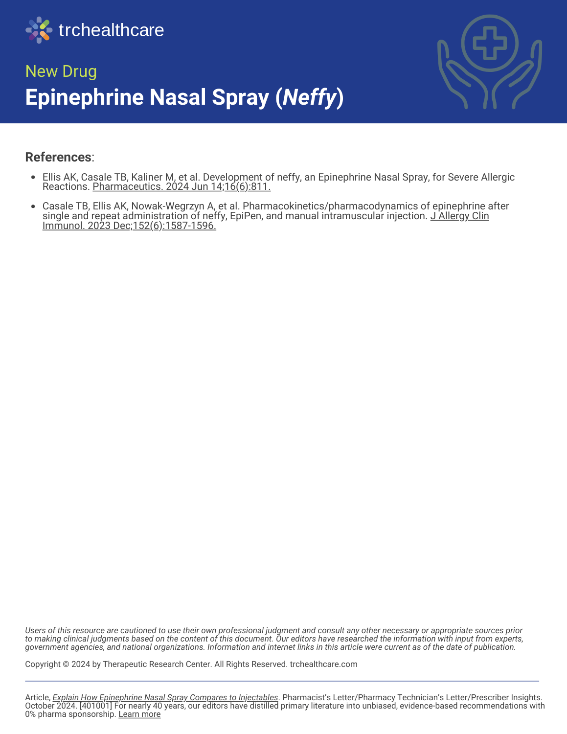 Epinephrine Nasal Spray (Neffy)